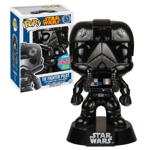 Funko POP! Star Wars #51 TIE Fighter Pilot (Black Chrome) - Funko 2015 New York Comic Con (NYCC) Limited Edition - New, Mint
