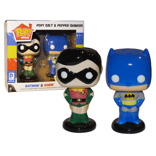 Funko POP! Ceramic Salt Pepper Shakers Batman & Robin - Legion Of Collectors Exclusive - New, Mint Condition
