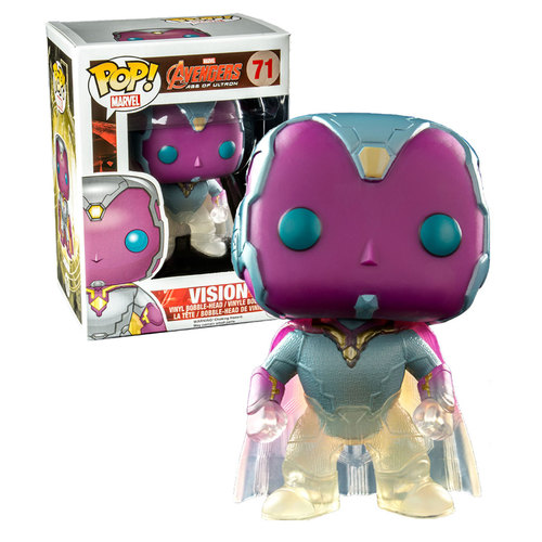 Funko POP! Marvel Avengers Age Of Ultron #71 Vision (Faded/Transparent) - New, Mint Condition