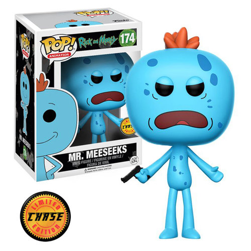 Funko POP! Animation Rick And Morty #174 Mr. Meeseeks - Limited Edition Chase - New, Mint Condition