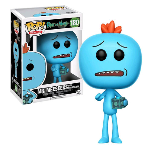 Funko POP! Animation Rick And Morty #180 Mr. Meeseeks With Meeseeks Box - New, Mint Condition