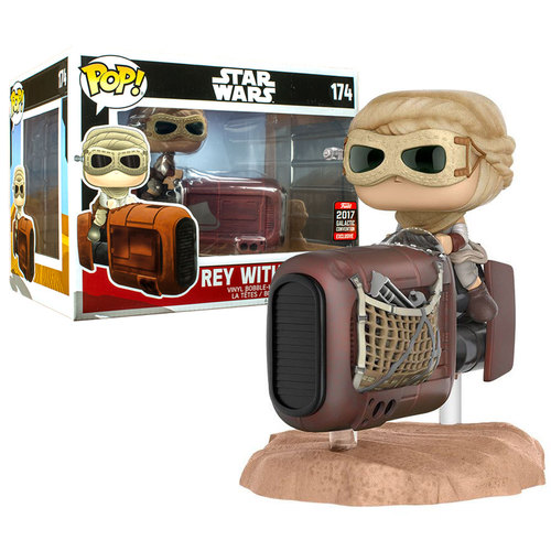 Funko POP! Deluxe Star Wars Celebration #174 Rey With Speeder LIMITED EXCLUSIVE New Mint