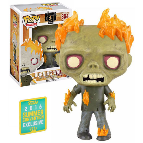 Funko POP! SDCC Comic-Con Exclusive 2016 AMC The Walking Dead #354 Burning Walker - New, Mint