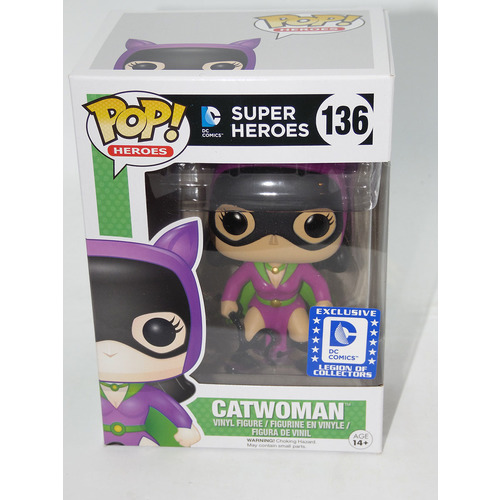 Funko POP! DC #136 Vintage Catwoman - Legion Of Collectors Exclusive - New, Box Damaged