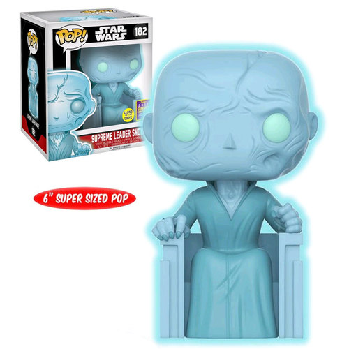 Funko POP! Star Wars #182 Supreme Leader Snoke 6" Super Sized Pop (Glows In The Dark) -  2017 San Diego Comic Con (SDCC) Exclusive - New, Mint