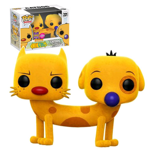 Funko POP! SDCC Comic-Con Exclusive Nickelodeon #221 Cat-Dog Flocked New Mint