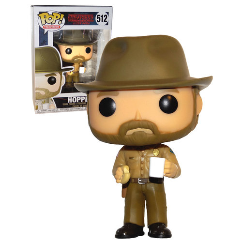 Funko POP! Television Netflix Stranger Things #512 Hopper (With Coffee & Donut) - New, Mint Condition