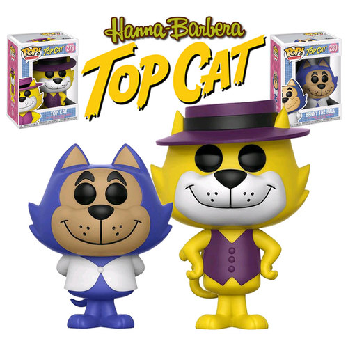 Funko POP! Animation Hanna-Barbera 2017 Top Cat #279 Top Cat + #280 Benny The Ball (2 POPs) - New, Mint Condition