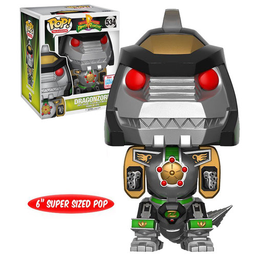 Funko Pop! Power Rangers #534 Green Dragonzord 6" Super Sized Pop - Funko 2017 New York Comic Con (NYCC) Limited Edition - New, Mint