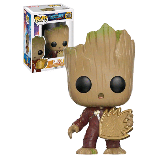 Funko POP! Marvel Guardians Of The Galaxy Vol. 2 #208 Groot (Baby With Ravagers Shield) - New, Mint Condition