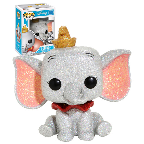 Funko POP! Disney #50 Dumbo (Glitter) - Diamond Collection - New, Mint Condition
