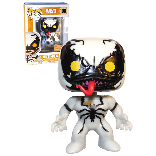 Funko POP! Marvel #100 Anti-Venom (Glows In The Dark) - BoxLunch Exclusive - New, Mint Condition