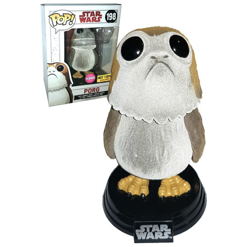 Funko POP! Star Wars The Last Jedi #198 Porg (Flocked) - Hot Topic Exclusive - New, Mint Condition