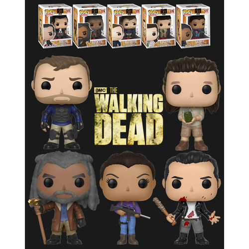 Funko POP! Television The Walking Dead 2018 Bundle (5 POPs) - New, Mint Condition