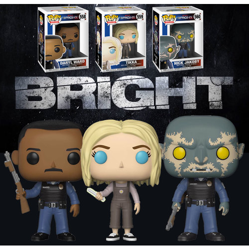 Funko POP! Movies Netflix Bright Bundle (3 POPs) - New, Mint Condition
