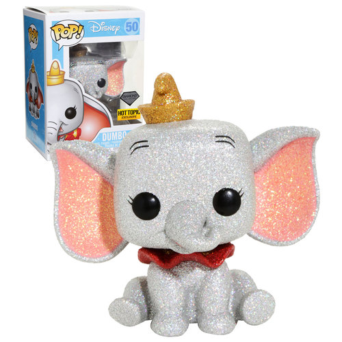 Funko POP! Disney #50 Dumbo (Glitter) - Diamond Collection - Hot Topic Exclusive - New, Mint Condition