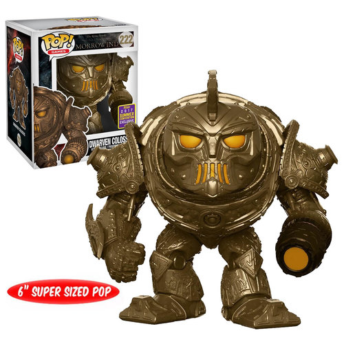 Funko POP! Games The Elder Scrolls Morrowind #222 Dwarven Colossus 6" Super Sized Pop - 2017 SDCC Comic-Con Exclusive - New, Mint Condition