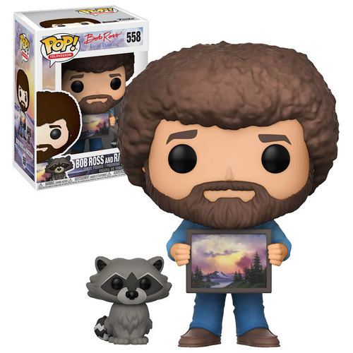 Funko POP! Television Bob Ross The Joy Of Painting #558 Bob Ross And Raccoon - New, Mint Condition