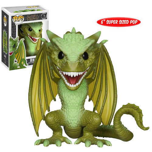 Funko POP! Game Of Thrones #47 Rhaegal 6" Super Sized Pop - New, Mint Condition