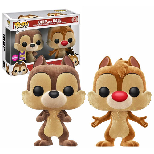 Funko Pop! Disney Chip And Dale 2 Pack (Flocked) - Funko 2017 San Diego Comic Con (SDCC) Limited Edition - New, Mint