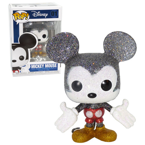 Funko POP! Disney #01 Mickey Mouse (Glitter) - Diamond Collection - New, Mint Condition