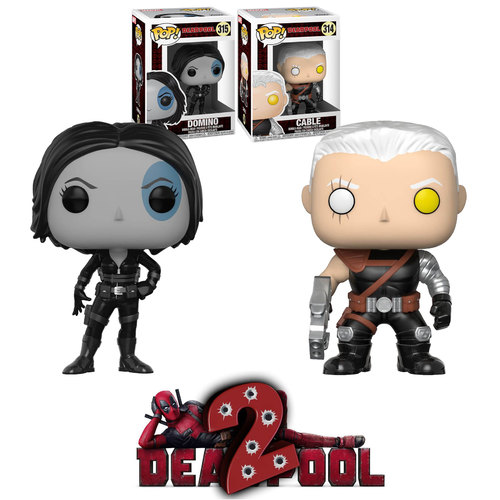 Funko POP! Deadpool Companion Bundle #314 Cable & #315 Domino (2018 Deadpool 2 Movie) - New, Mint Condition