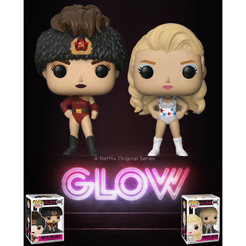 Funko POP! Television Netflix GLOW Bundle (2 POPs #659 Ruth Wilder & #660 Debbie Eagan) - New, Mint Condition