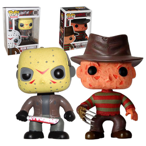 Funko POP! Movies #01 Jason Voorhees And #02 Freddy Krueger Horror Bundle - New, Mint Condition