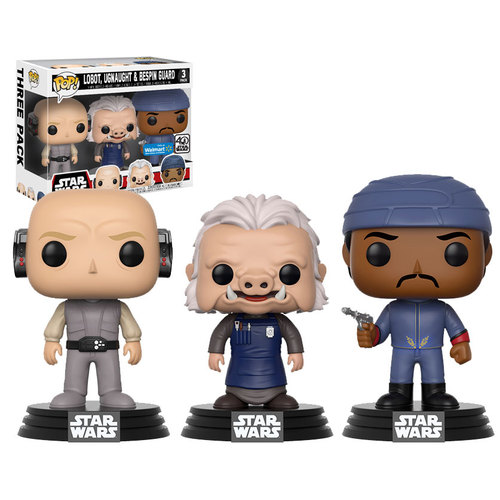 Funko POP! Star Wars Lobot, Ugnaught & Bespin Guard - Walmart Exclusive Edition 3 Pack - New, Mint Import