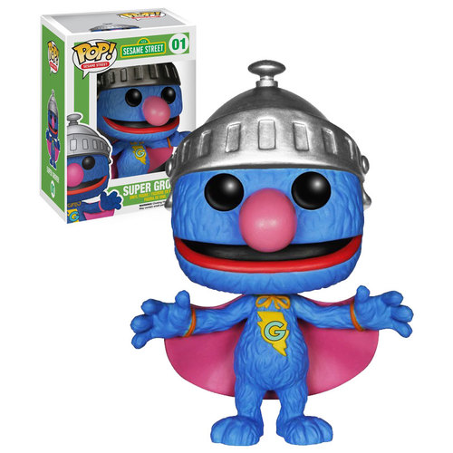 Funko POP! Sesame Street #01 Super Grover (Vaulted) - New, Mint Condition
