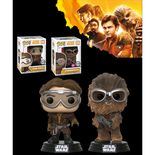 Funko POP! Star Wars - Solo A Star Wars Story Han And Chewie Fur Bundle (2 POPs) - New, Mint Condition