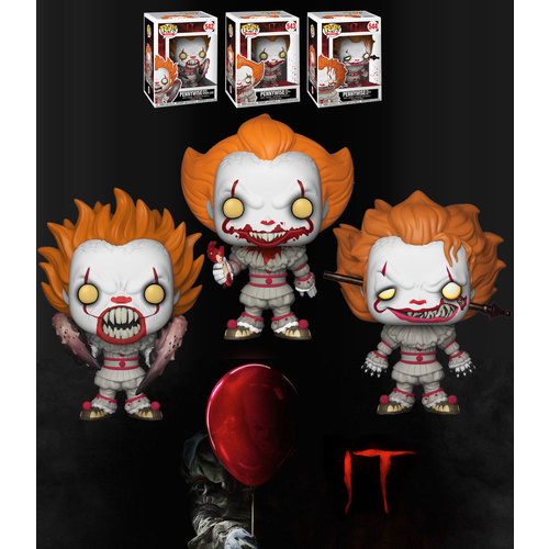 Funko POP! Movies IT #542 #543 #544 Pennywise 2018 Bundle - New, Mint Condition