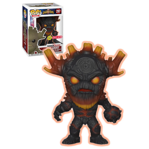 Funko POP! Games Marvel Contest Of Champions #297 King Groot (Glows In The Dark) - Target Exclusive Import - New, Mint Condition
