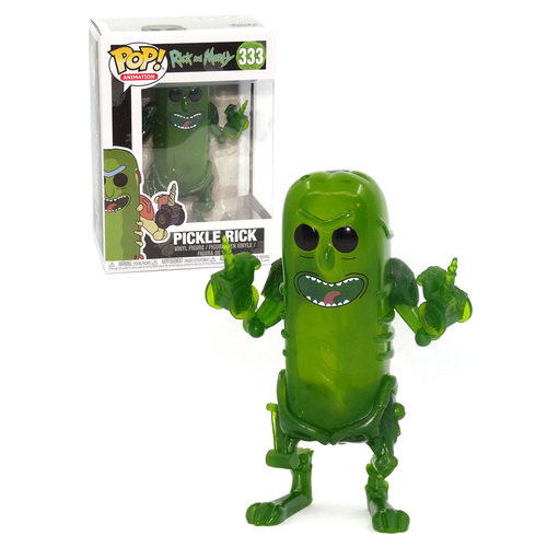 Funko POP! Animation Rick And Morty #333 Pickle Rick (Translucent) - New, Mint Condition