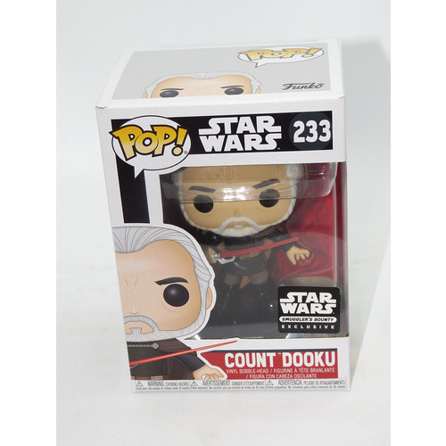 Funko POP! Star Wars #233 Count Dooku - Smugglers Bounty Exclusive - New, BOX DAMAGED