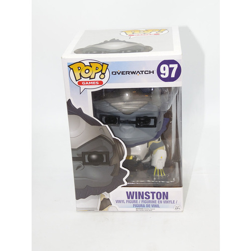 Funko POP! Games Overwatch #97 Winston - 6" Super Sized - New Box Damaged