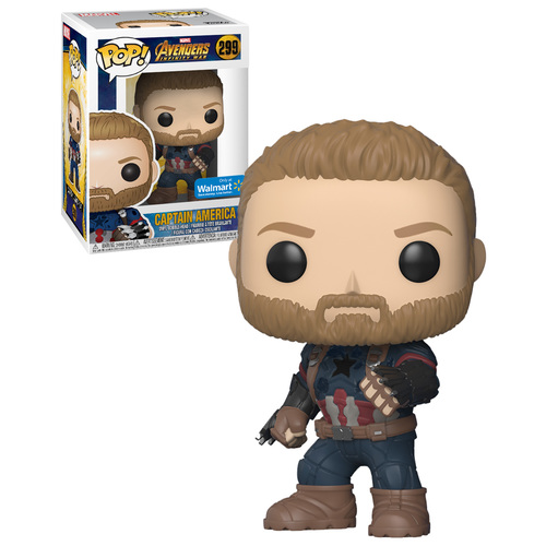 Funko POP! Marvel Avengers: Infinity War #299 Captain America (Action Pose) - USA Exclusive Import - New, Mint Condition
