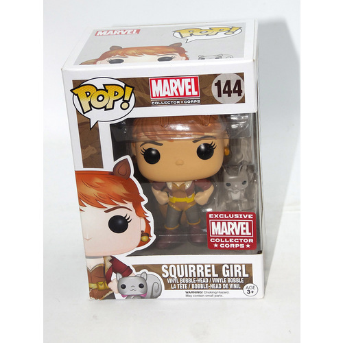 Funko POP! Marvel #144 Squirrel Girl (And Tippy-Toe) - Collector Corps Exclusive - New, Box Damaged