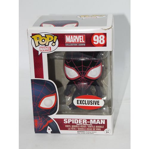 Funko POP! Marvel #98 Spider-Man (Miles Morales) - Collector Corps Exclusive - New, Box Damaged