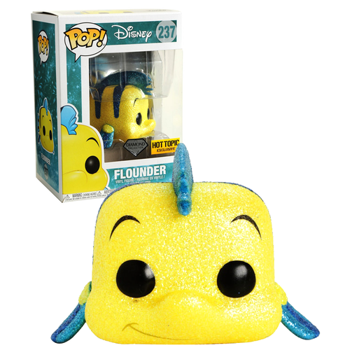 Funko POP! Disney #237 Flounder (Glitter) - Diamond Collection - Hot Topic Exclusive Import - New, Mint Condition