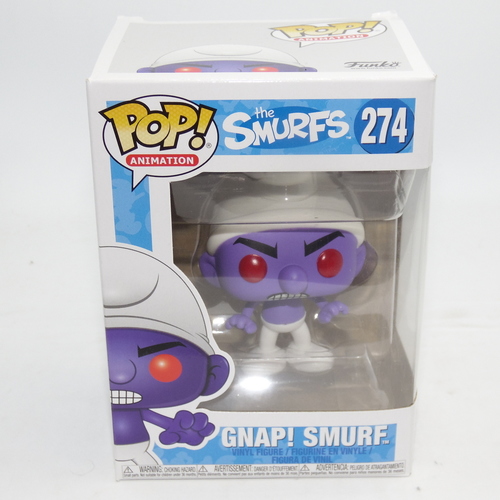 Funko POP! Animation The Smurfs #274 GNAP! Smurf (Purple US Version) - New, Box Damaged