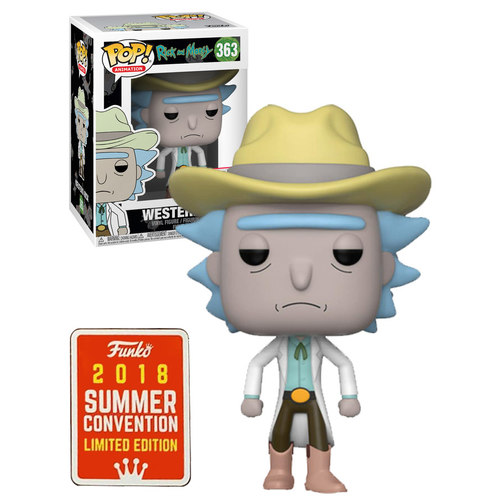 Funko POP! Animation Rick And Morty #363 Western Rick - Funko 2018 San Diego Comic Con (SDCC) Limited Edition - New, Mint Condition