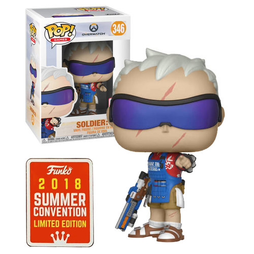 Funko POP! Games Overwatch #346 Soldier: 76 (Grillmaster) - Funko 2018 San Diego Comic Con (SDCC) Limited Edition - New, Mint Condition