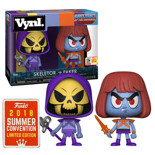 Funko Vynl. Masters Of The Universe 2 Pack Skeletor + Faker - Funko 2018 San Diego Comic Con (SDCC) Limited Edition - New, Mint Condition