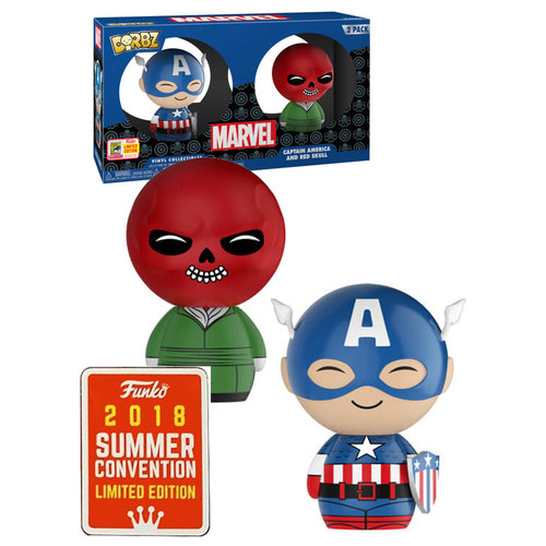 Funko Dorbz Marvel 2 Pack Captain America + Red Skull - Funko 2018 San Diego Comic Con (SDCC) Limited Edition - New, Mint Condition