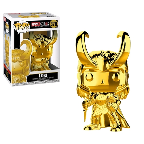 Funko POP! Marvel Studios The First Ten Years #376 Loki (Gold Chrome) - New, Mint Condition