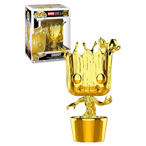 Funko POP! Marvel Studios The First Ten Years #378 Groot (Gold Chrome) - New, Mint Condition