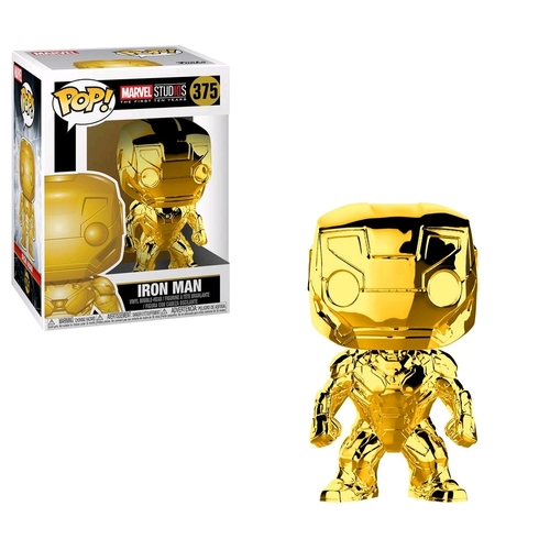 Funko POP! Marvel Studios The First Ten Years #375 Iron Man (Gold Chrome) - New, Mint Condition