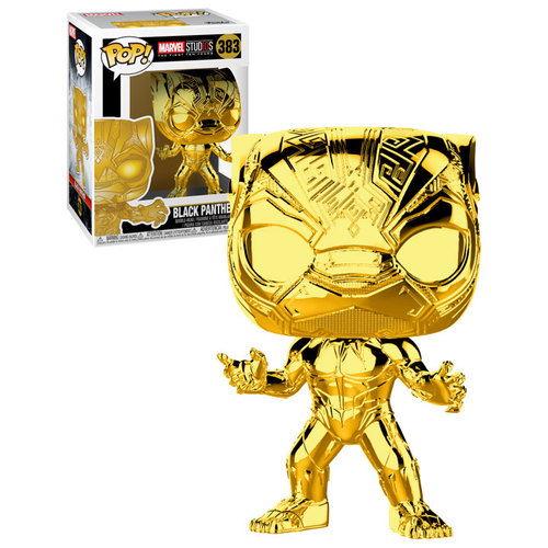 Funko POP! Marvel Studios The First Ten Years #383 Black Panther (Gold Chrome) - New, Mint Condition