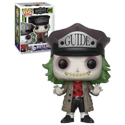 Funko POP! Movies Beetlejuice #605 Beetlejuice (With Guide Hat) - New, Mint Condition